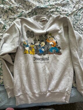 Disney Gray Disneyland Resort 60th Anniversary Crewneck Sweatshirt